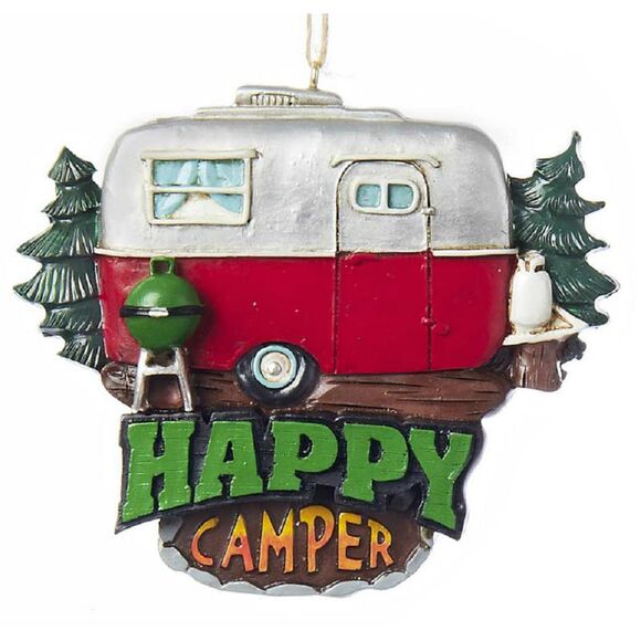 Kurt Adler Happy Camper Home Sweet Home Holiday Ornaments Set of 2 - Picture 2 of 6